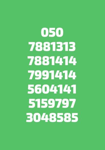010 nömrələr: Nömrə: ( 050 ) ( 5159797 ), Yeni