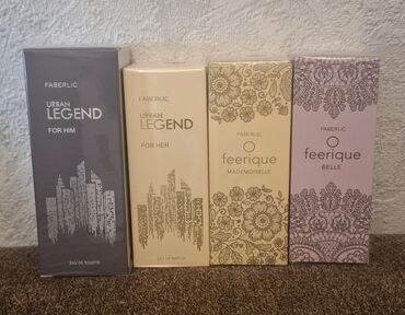 Faberlic. her biri eldedir soldan 1ci etir kisi ucun. digerleri qadin