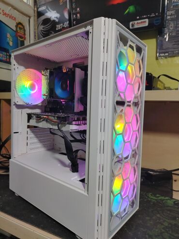 Masaüstü kompüterlər və iş stansiyaları: White Case SevenHero Plata Asrock H470 Cpu i5-10400F Ram 16 Gb Ssd 480
