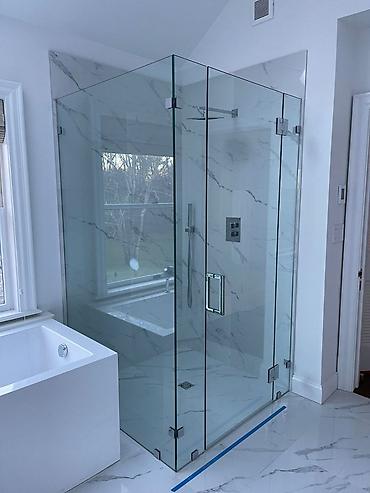Душевые перегородки и ограждения: Стеклянные перегородки и двери для душа/ванны - Типы систем: - — 5