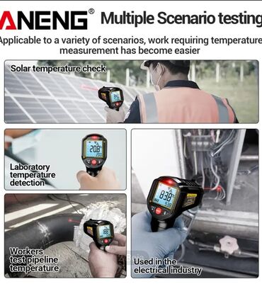 Termometri, termovizori: ANENG infracrveni termometar sa laserom (pištolj) - Opseg merenja: od — 3