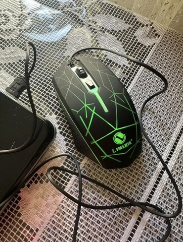notebook wifi adapter: Limeide markalı qara rəngli, işıqlı dizaynlı kompüter siçanı. USB