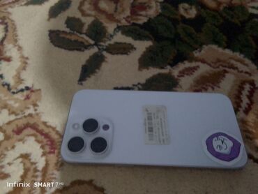 бу телефоны в бишкеке айфон: IPhone 15 Pro Max, Колдонулган, 256 ГБ, White Titanium, Заряддоочу түзүлүш, 94 %