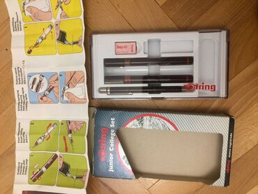 set kapa sal rukavice: Rotring rapidografi set Rotring gumica Rotring patent olovka Rotring