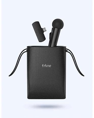 usb mikrofonlar: Fifine simsiz lavalier mikrofon sistemi – USB-C qəbuledicili - — 2