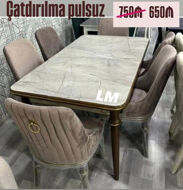 Masalar: Möhtəşəm masa dəsti👑 Yüksək keyfiyyətlə Qiymət : Masa :2mx1m +6