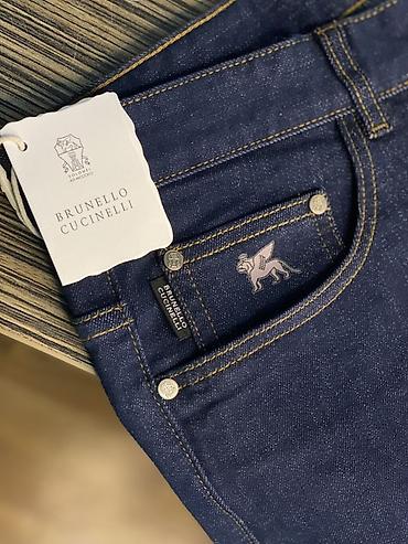 brunello: Джинсы Brunello Cucinelli, темно-синий деним - Фирменные джинсы из — 3