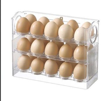 лотки для яйца: 3-х ярусный органайзер для хранения яиц. Вмещает три десятка яиц