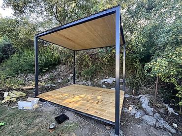 Перголы: Пергола, Металл, Отдельностоящая, Встроенная подсветка, Установка — 5