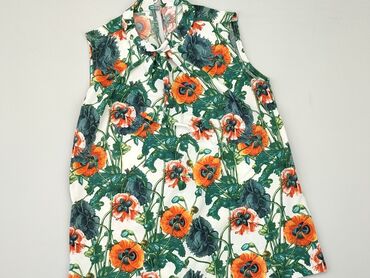 bluzki w kwiaty z bufiastymi rękawami: Blouse, M (EU 38), condition - Good