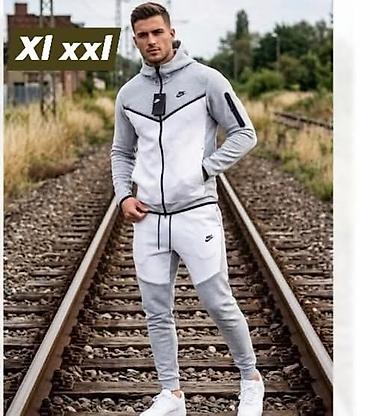 tech fleece cene: Muška trenerka (jakna sa kapuljačom + donji deo), sportski kroj — 4