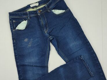 jeans mom slim fit stradivarius: Spodnie jeansowe, 16 lat, 170, stan - Dobry