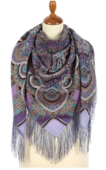 Платки: Платок, Павловопосадский, Зима, Оригинал — 11