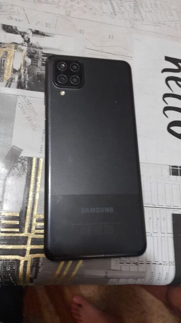 düyməli telefon: Samsung Galaxy A12, 64 GB, rəng - Qara, Düyməli, Barmaq izi, İki sim kartlı