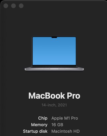 Ηλεκτρονικά: MacBook pro 14" 10 cores CPU, 16 cores GPU, 16GΒ RAM, 1TB SSD