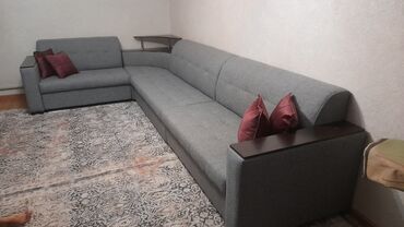 самый дешевый диван: Угловой диван, цвет - Серый, Новый
