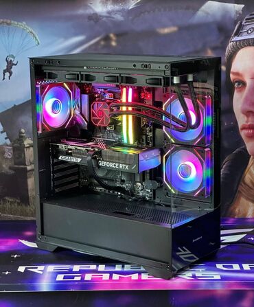 klaviatura: AMD Ryzen 7 7800X3D+GeForce RTX 5070 12 GB ekran karti ile olan Gaming