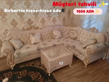 Masa və oturacaq dəstləri: Künc divan, Jurnal masası, Bazasız, Açılmayan