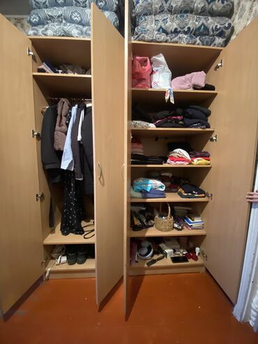 бу шкафы для одежды: Шкаф для одежды, Б/у, Прямой, ЛДСП