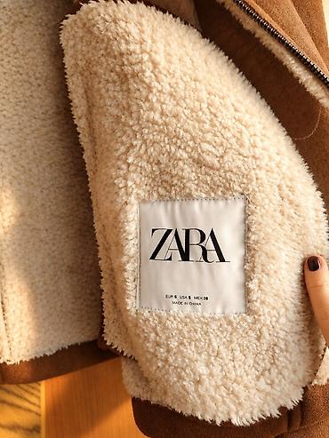 dəri geyim: Zamşa kurtka, Zara, S, M — 2