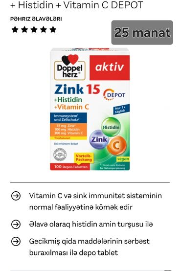 xeste ucun unitaz: Doppelherz Zinc + C vitamininin faydaları Bu vitaminlər immunitet