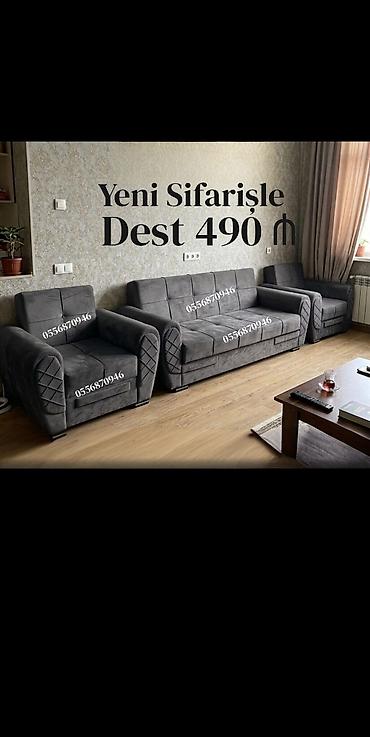 belarus mebelleri: Yeni, Divan, 2 kreslo, Bazalı, Açılan — 4