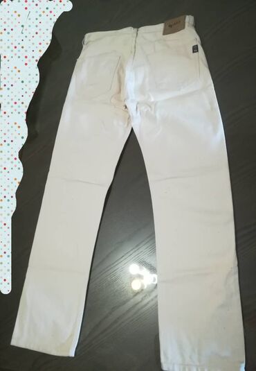 Farmerke: Farmerke GAS vel 32, bele, rebrasti texas, original, kao nove, jednom — 7