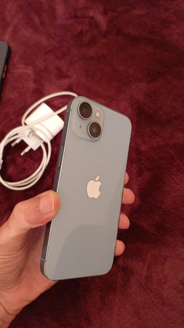 Apple iPhone: IPhone 14, 128 GB, Göy, Zəmanət, Simsiz şarj, Face ID