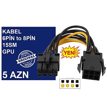 Настольные ПК и комплектующие: Kabellər "6PİN FEMALE to 8PİN MALE Original" MƏHSULLAR TAM — 3