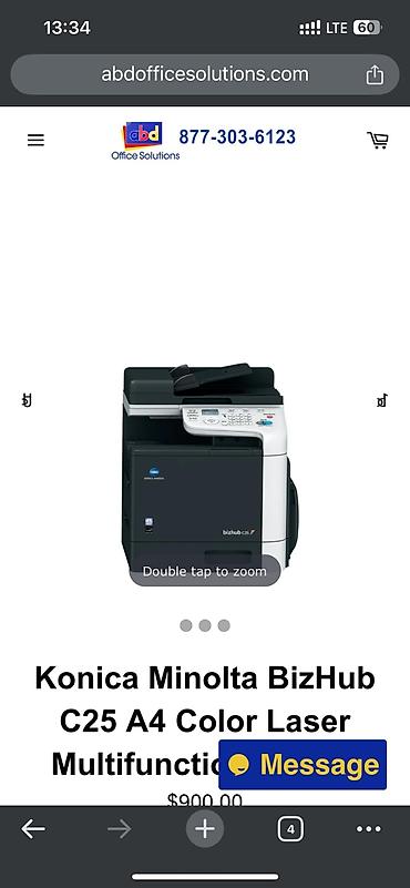 Ofis avadanlığı: Konica Minolta BizHub C25 – A4 rəngli lazer çoxfunksiyalı cihaz — 1