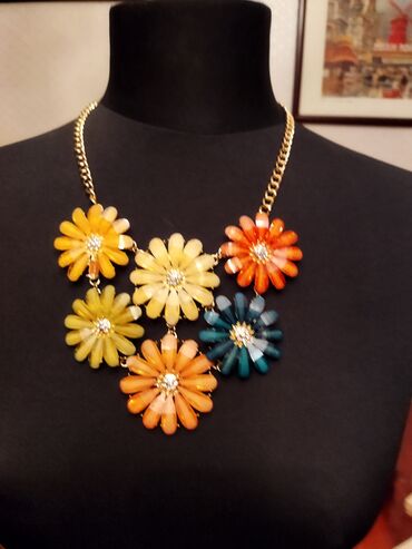 Bijuteriya dəstləri: Qadın bəzək dəsti və boyunbağılar - Çoxqatlı boyunbağı: Yüngül krem — 4