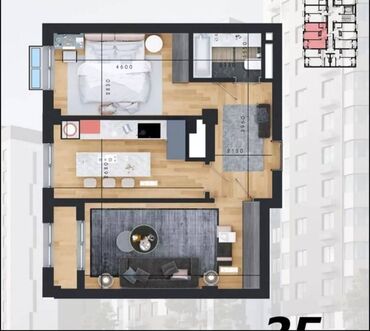 Продажа квартир: 2 комнаты, 56 м², Элитка, 2 этаж, ПСО (под самоотделку)