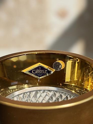 Вазалар: Ваза для цветов 40,5 см Aurum Crystal "Фелиция /Хрусталь с золотом" — 2