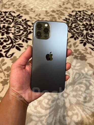 купить айфон 12 про макс бишкек: IPhone 12 Pro Max, Колдонулган, 128 ГБ, Jet Black, Коргоочу айнек, Каптама, 77 %