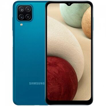 купить бу айфоны: Samsung Galaxy A12, Колдонулган, 128 ГБ, түсү - Көк, 2 SIM