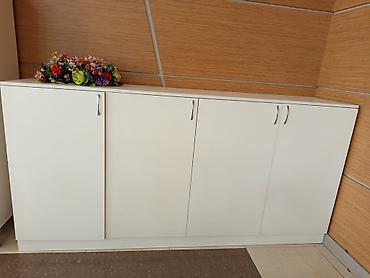 Digər dolablar: Ağ rəngli dörd qapılı saxlama dolabı - Minimalist dizayn, hamar ağ — 2