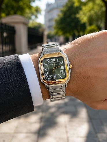 saat omega: Yeni, Qol saatı, Cartier, rəng - Yaşıl — 1