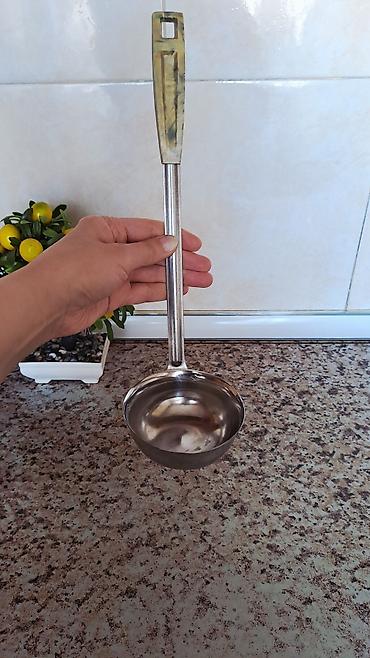 çömçə: Məhsul: Qədimi nerj poladdan kepçe Təsvir: - Material: Nerj — 3