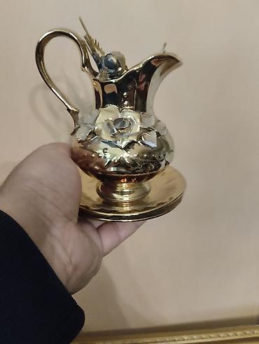 alet desti: Mini metal döymə örsü və dekorativ qızılı rəngli sürahi-set - Mini — 2