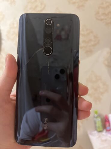 note 6 qiymeti: Xiaomi Redmi Note 8 Pro, 64 ГБ, цвет - Черный, 
 Гарантия, Битый, Отпечаток пальца