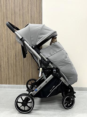 Детская прогулочная коляска Ining Baby B1 (Grey) — стильная