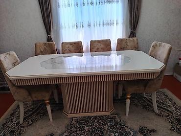 Qonaq otağı üçün, İşlənmiş, Kvadrat masa, 6 stul lalafo.az -da Qonaq otağı üçün, İşlənmiş, Kvadrat masa, 6 stul