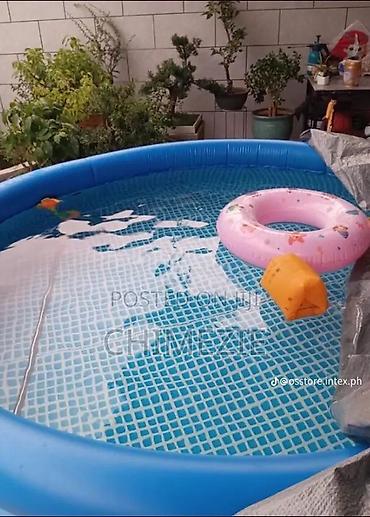 İdman və istirahət: INTEX Easy Set şişmə hovuz. Cemi 1defe su doldurulub, heyete — 2