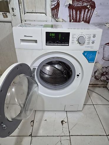 ucuz məişət texnikası: Paltaryuyan maşın Hisense, 6 kq, İşlənmiş, Avtomat, Qurutma var, Pulsuz çatdırılma, Ödənişli çatdırılma — 2