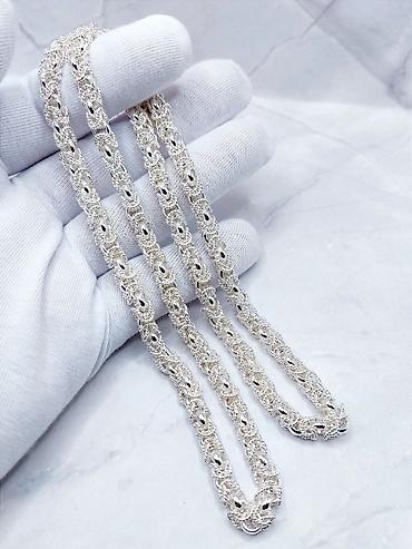 Серебряные цепочки: Серебряная цепь Плетение "Рамзес" 70 гр 55 см Делаю на Заказ — 7