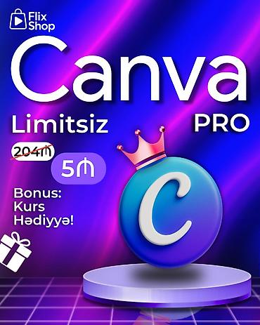 Digər xidmətlər: Canva Pro - Ömürlük Abunəlik! BU FÜRSƏTİ QAÇIRMA! 😍 • Cəmi 5₼ — 1