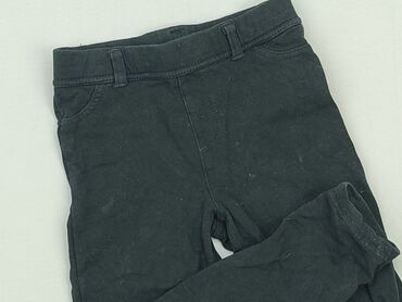 skorzane spodnie reserved: Material trousers, 4-5 years, 104/110, condition - Fair