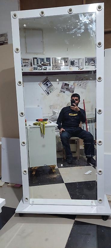ev dekor: Güzgü Divar üçün, Düzbucaqlı, Makiyaj üçün — 7