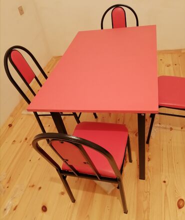 Masa və oturacaq dəstləri: Mətbəx üçün, Yeni, Açılmayan, Dördbucaq masa, 4 stul — 13