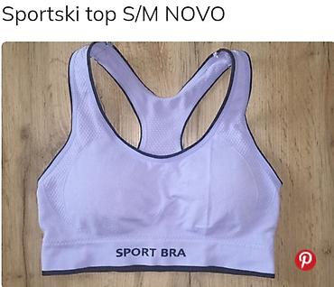 muske converse patike: 3 brushaltera! 1.Sportski top lila, veličina S/M. Nov, nekorišćen — 1